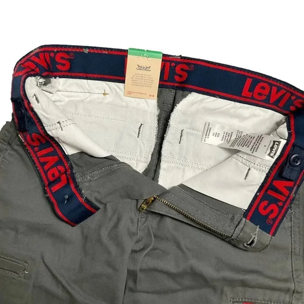 Levi's Boy’s Shorts Cargo Straight Fit Adjustable Waist Gray Size 8 NWT - Picture 6 of 10